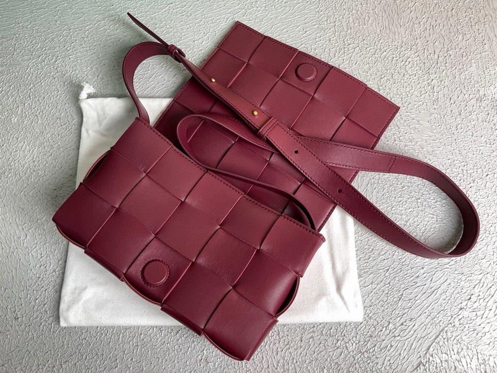 Bottega Veneta BV 578004 Cassette Cross-body Bag 58890 Wine Red