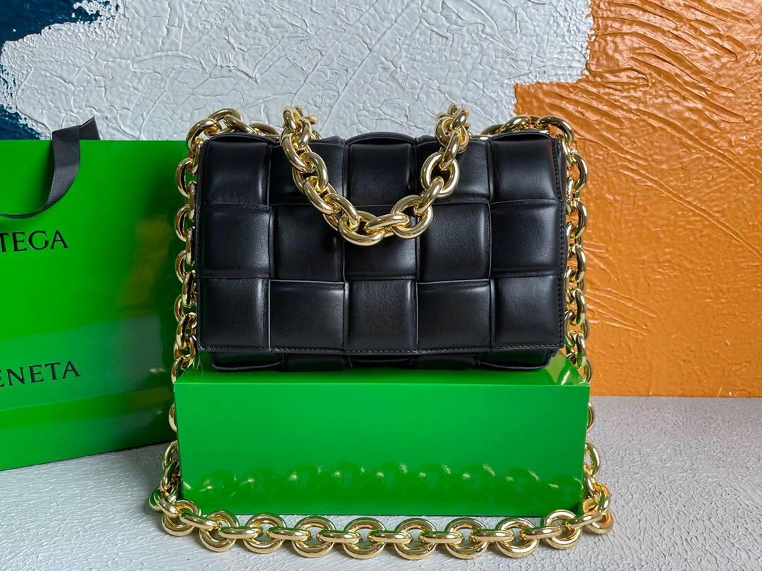 Bottega Veneta BV 20206 Chain Cassette 631421 Black Gold