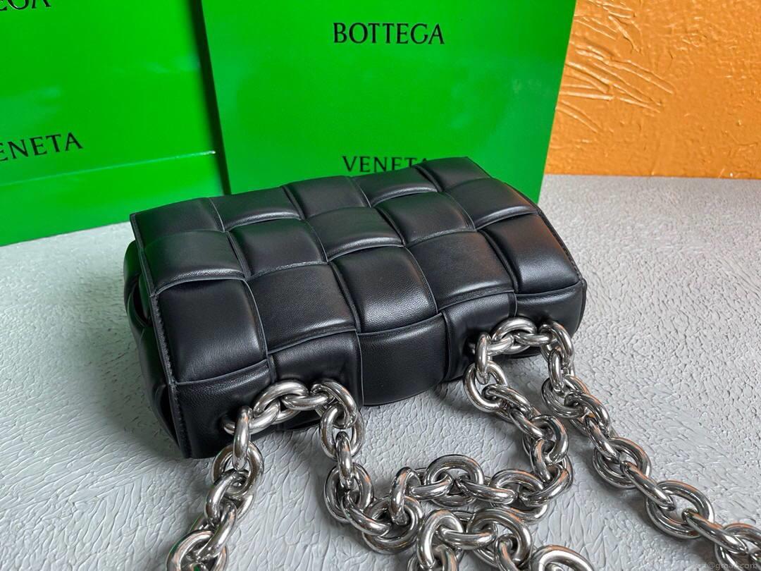 Bottega Veneta BV 20206 Chain Cassette 631421 Black Silver