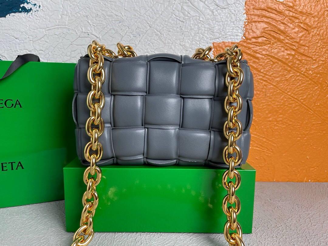 Bottega Veneta BV 20206 Chain Cassette 631421 Dark Grey Gold