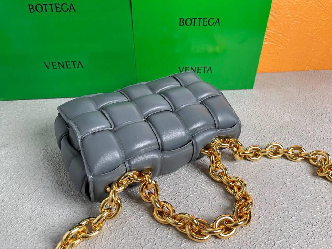 Bottega Veneta BV 20206 Chain Cassette 631421 Dark Grey Gold