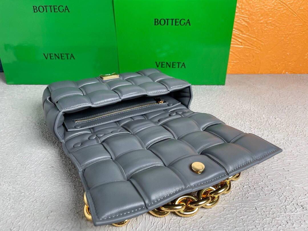 Bottega Veneta BV 20206 Chain Cassette 631421 Dark Grey Gold
