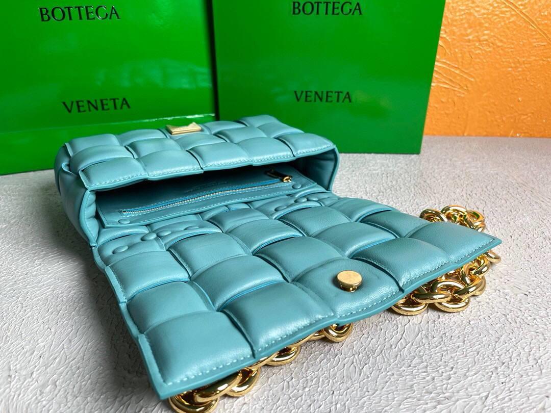 Bottega Veneta BV 20206 Chain Cassette 631421 Light Blue Gold