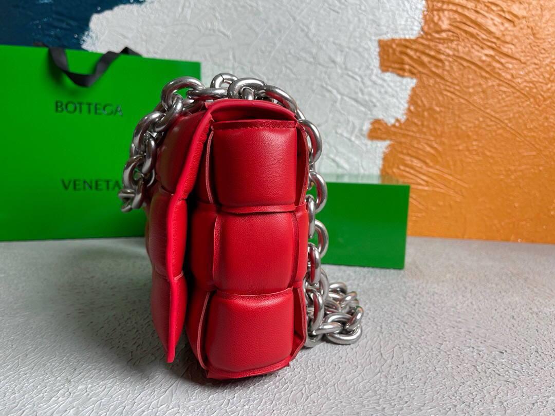 Bottega Veneta BV 20206 Chain Cassette 631421 Red Silver