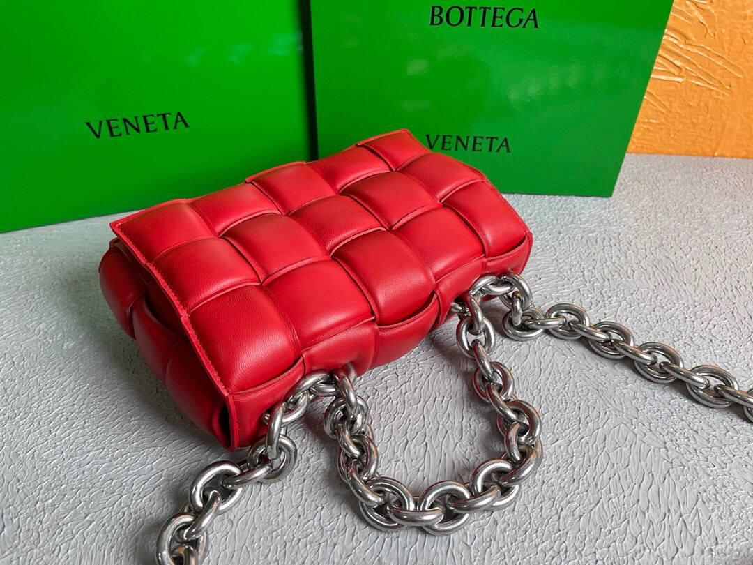 Bottega Veneta BV 20206 Chain Cassette 631421 Red Silver
