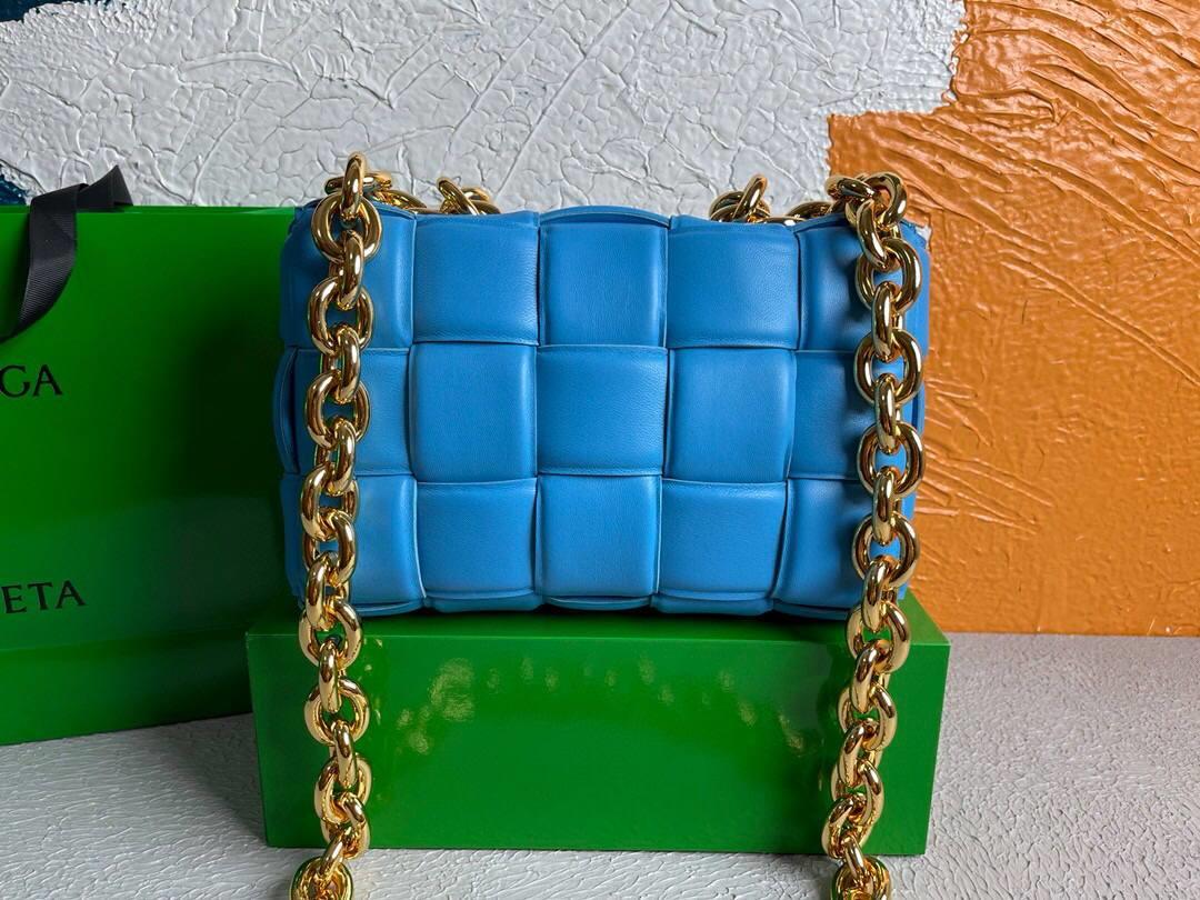Bottega Veneta BV 20206 Chain Cassette 631421 Sky Blue Gold