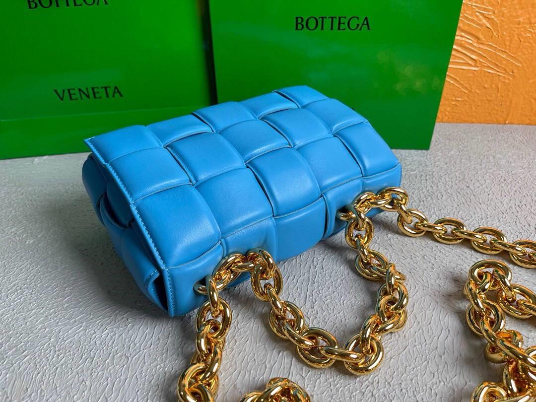 Bottega Veneta BV 20206 Chain Cassette 631421 Sky Blue Gold
