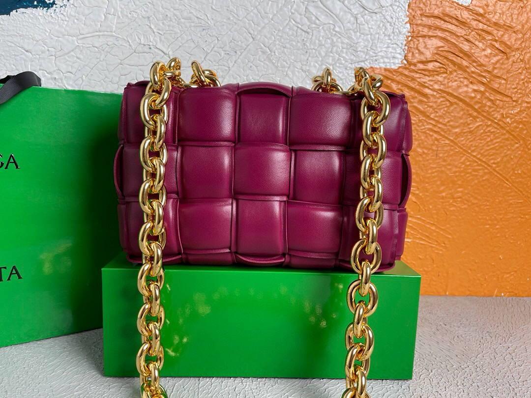 Bottega Veneta BV 20206 Chain Cassette 631421 Wine Red Gold
