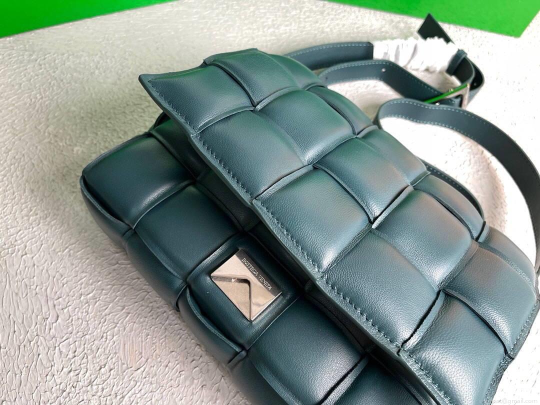 Bottega Veneta BV 20206 Padded Cassette 591970 Dark Green Silver