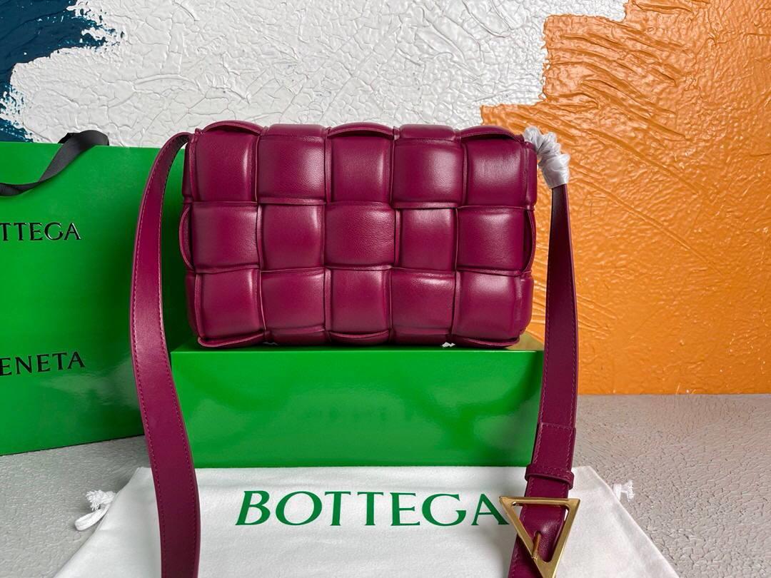 Bottega Veneta BV 20206 Padded Cassette 591970 Wine Red Gold