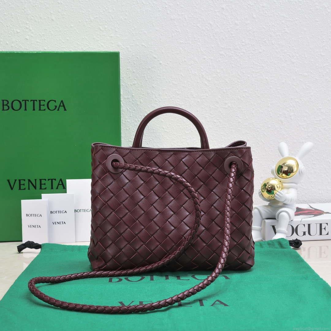 Bottega Veneta BV 743568 Small Andiamo Wine Red