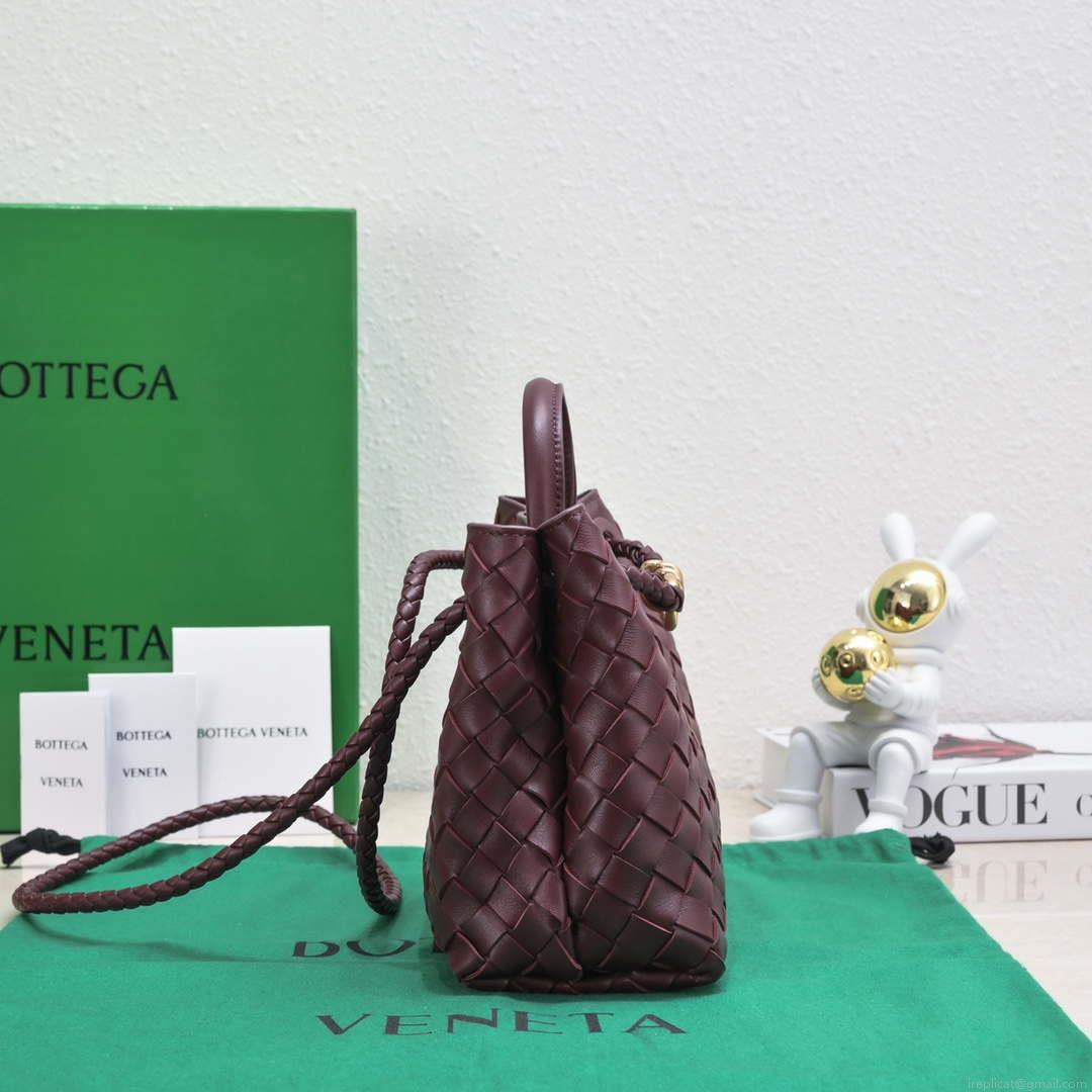 Bottega Veneta BV 743568 Small Andiamo Wine Red