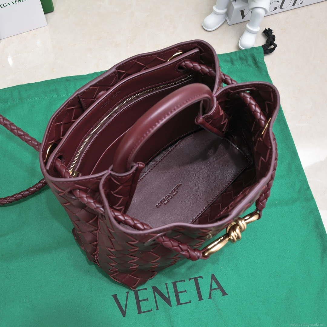 Bottega Veneta BV 743568 Small Andiamo Wine Red