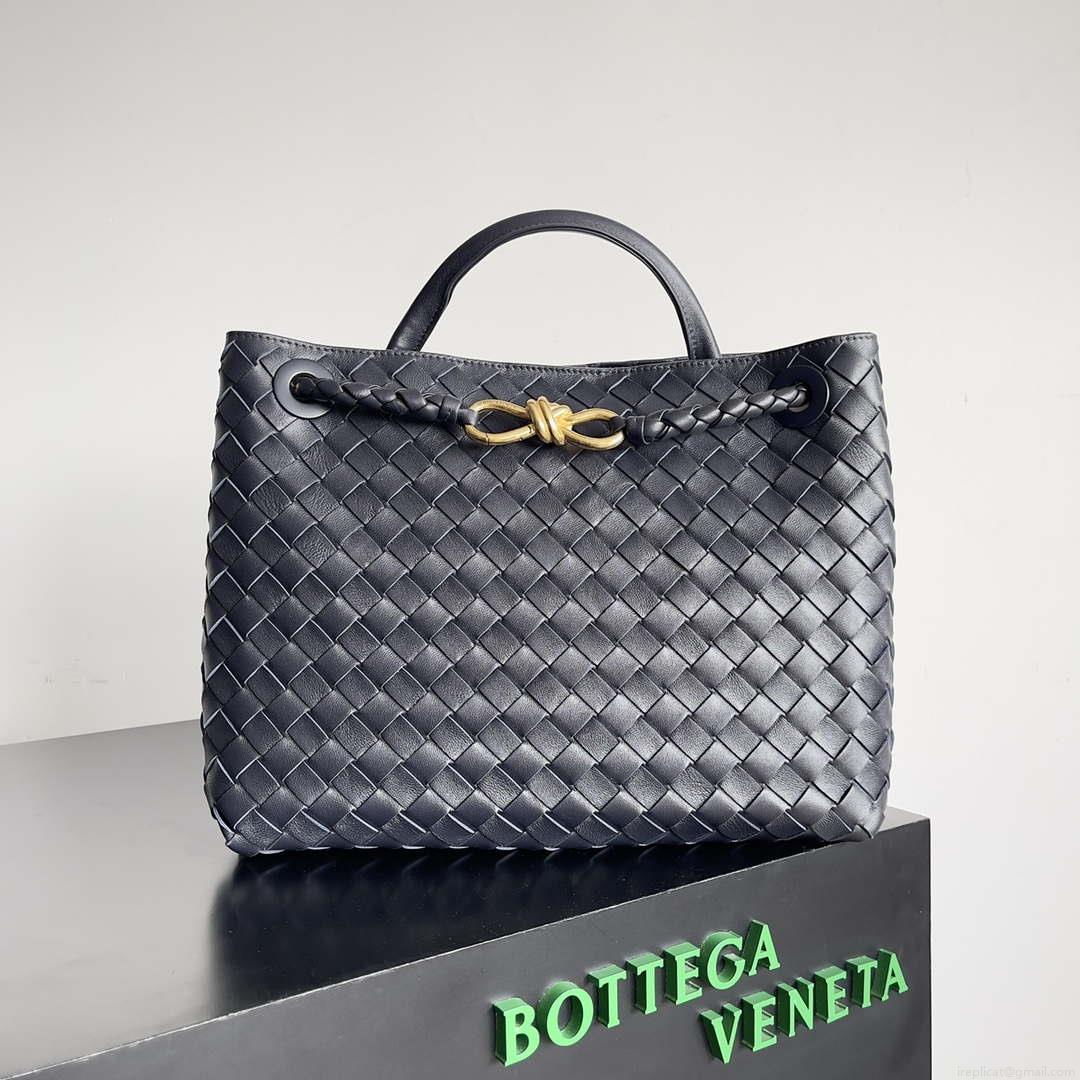 Bottega Veneta BV 743572 Medium Andiamo Navy Blue
