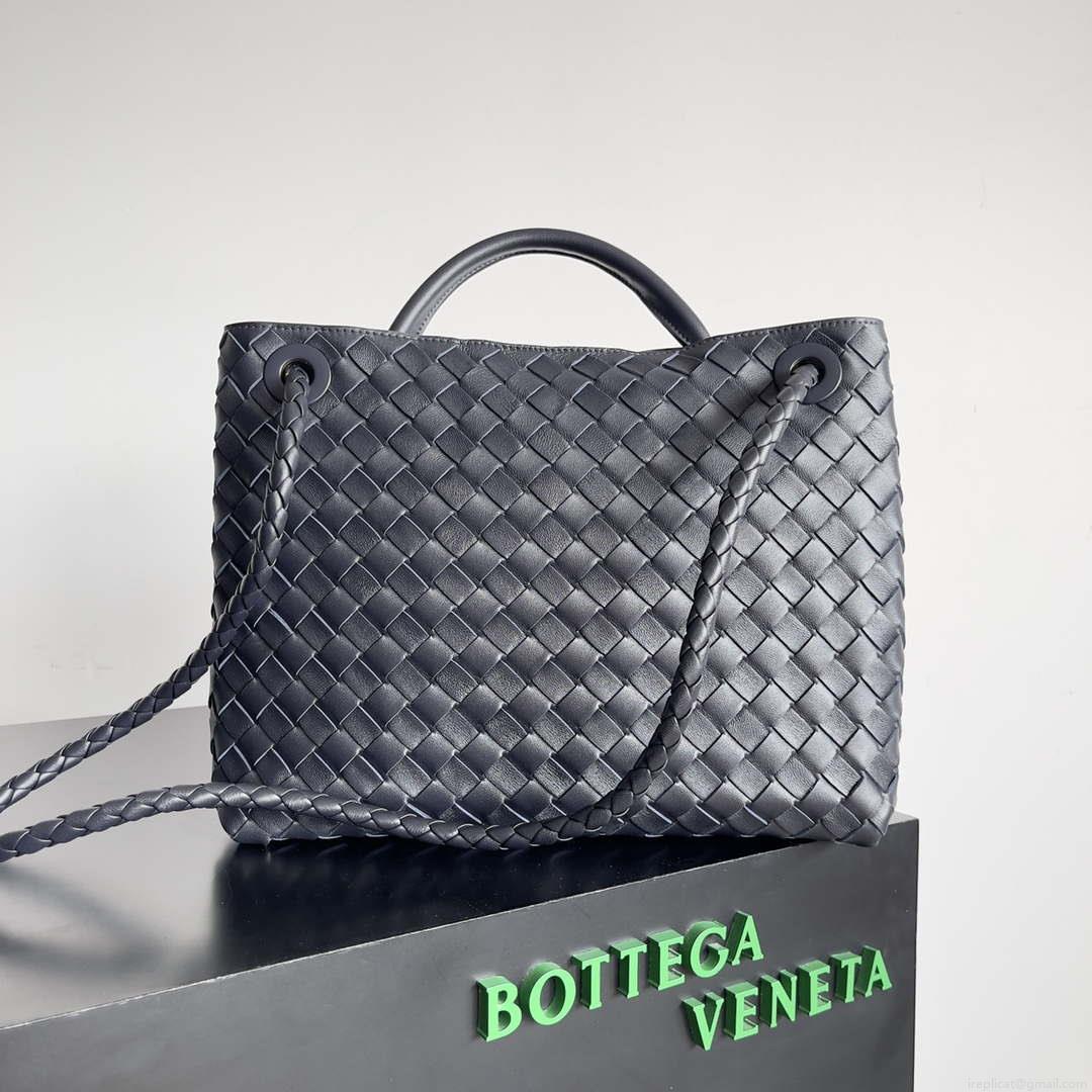 Bottega Veneta BV 743572 Medium Andiamo Navy Blue