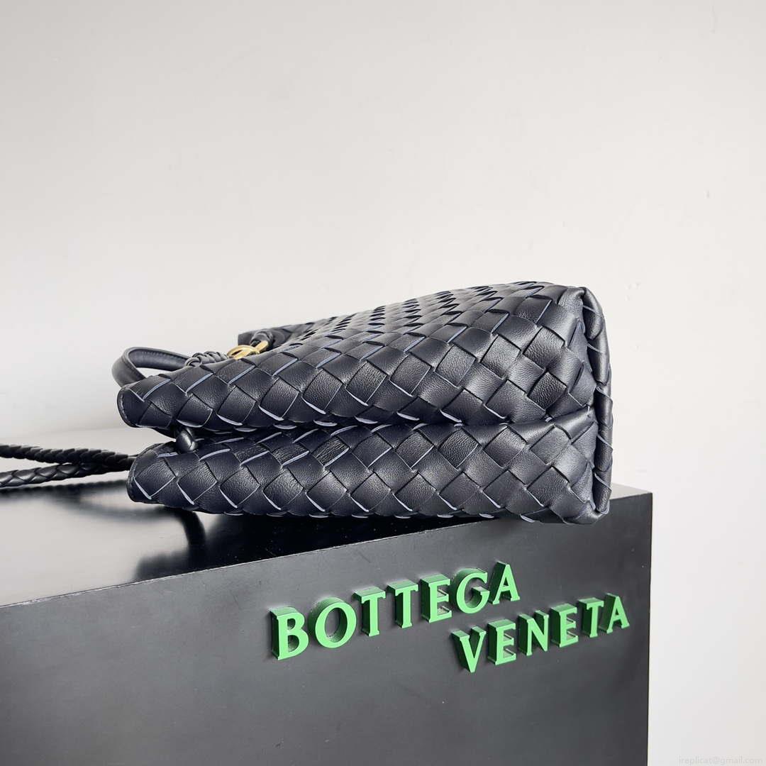 Bottega Veneta BV 743572 Medium Andiamo Navy Blue