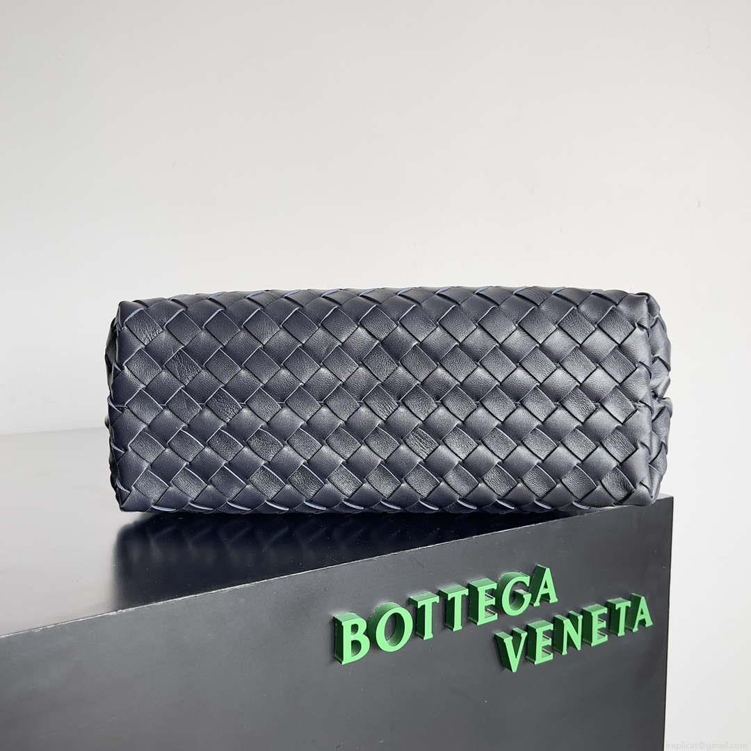Bottega Veneta BV 743572 Medium Andiamo Navy Blue