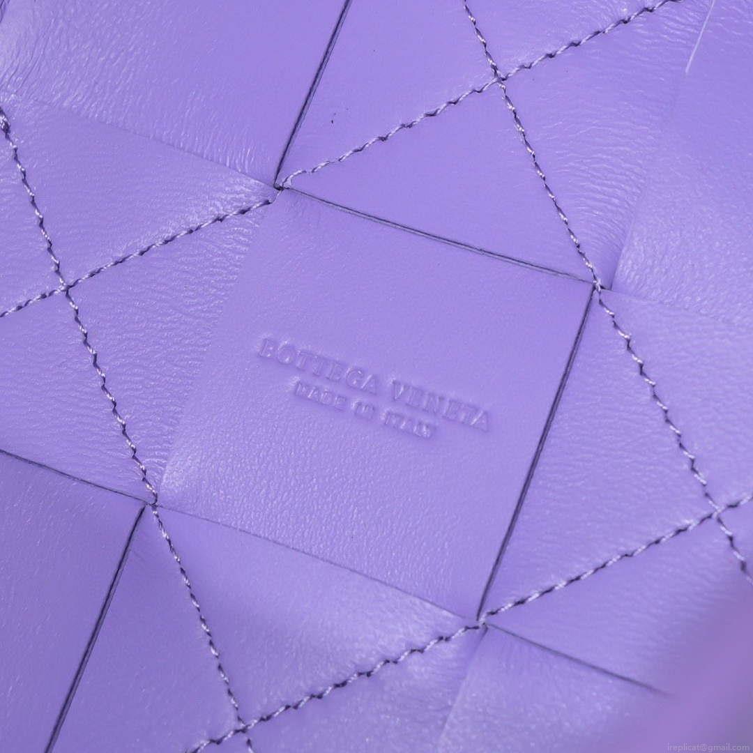 Bottega Veneta BV 680218 Small Cassette Cross-Body Bucket Purple