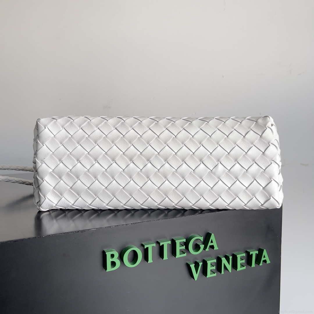 Bottega Veneta BV 754990 Small East/West Andiamo White