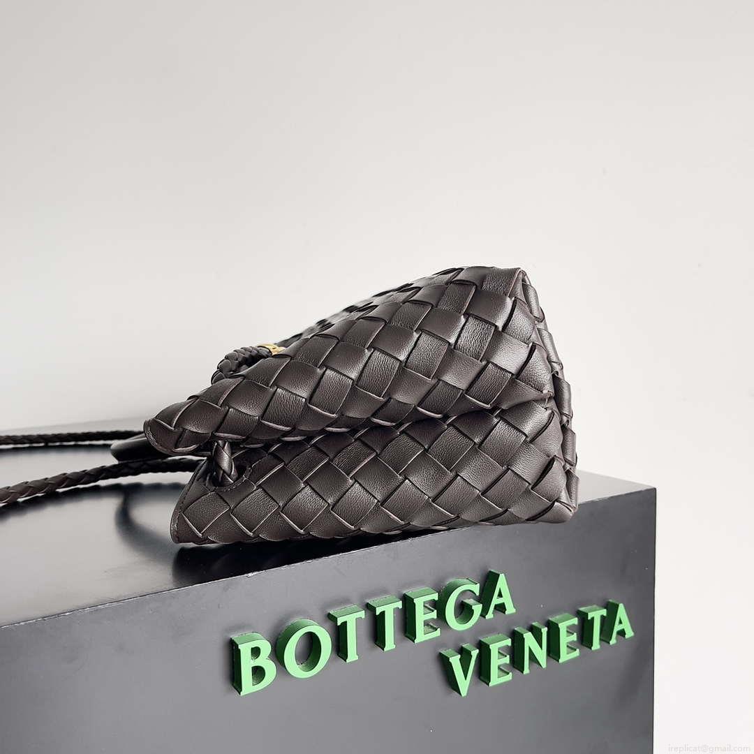 Bottega Veneta BV 754990 Small East/West Andiamo Dark Brown