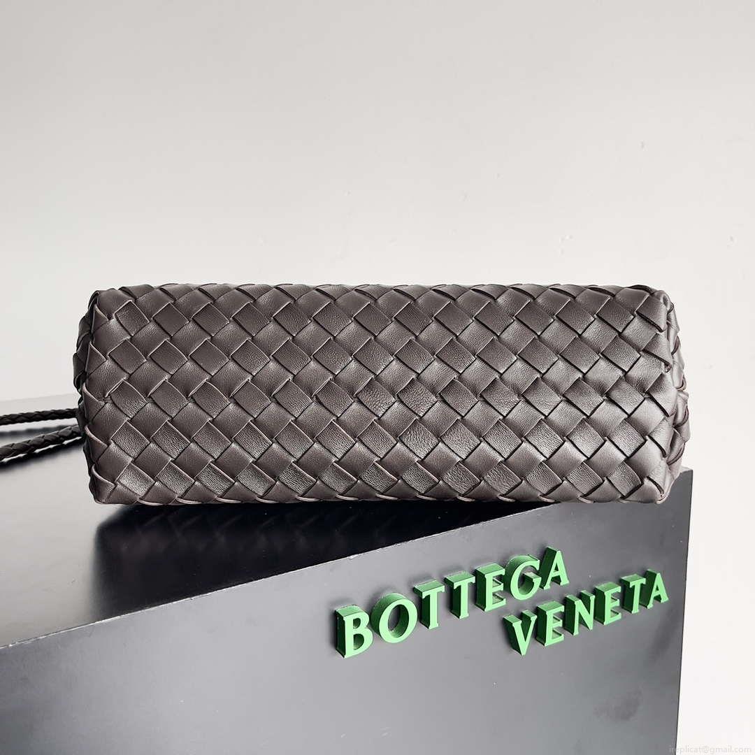 Bottega Veneta BV 754990 Small East/West Andiamo Dark Brown