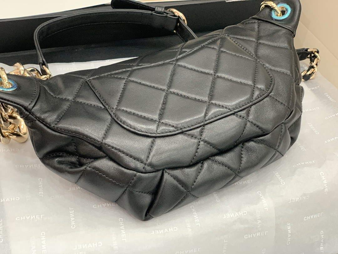 Chanel AS1356 Belt bag Lambskin gold Black