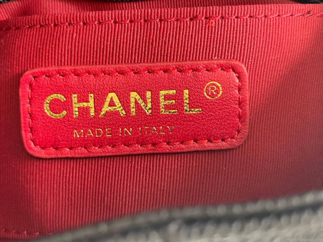 Chanel Mini Flap Bag Shiny Calfskin Gold-Tone Metal AS3368 Black
