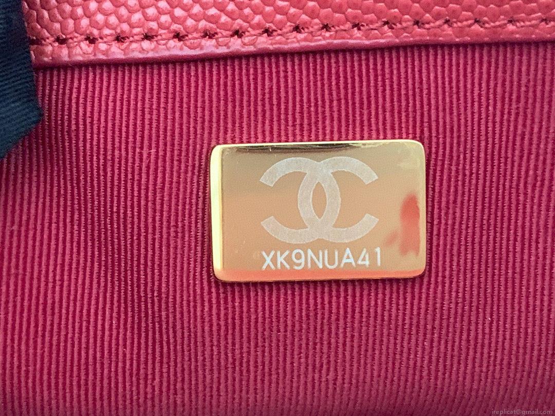 Chanel Mini Flap Bag Shiny Calfskin Gold-Tone Metal AS3368 Red