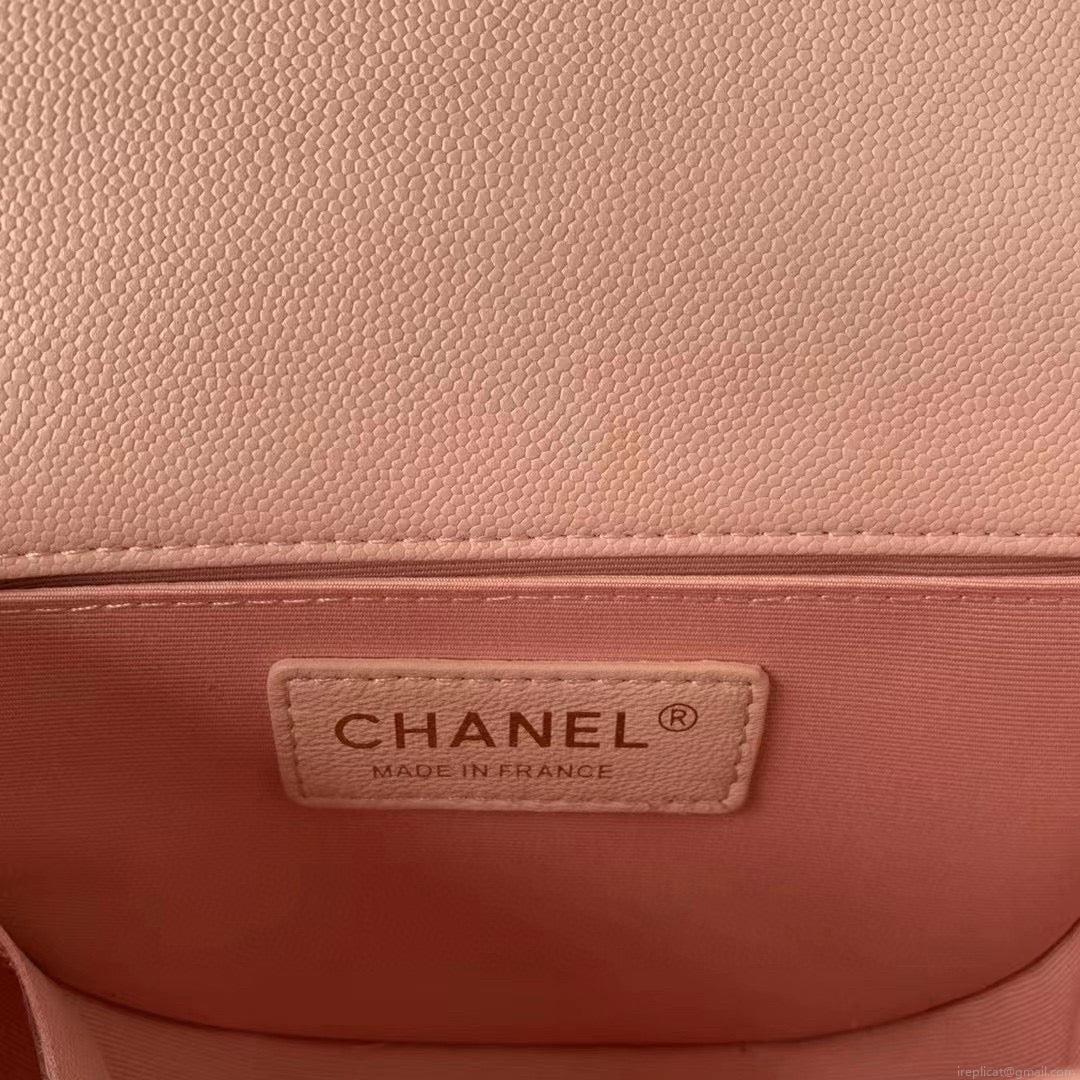 Chanel Small BOY CHANEL Messenger Bag AS3350 Lambskin Pink
