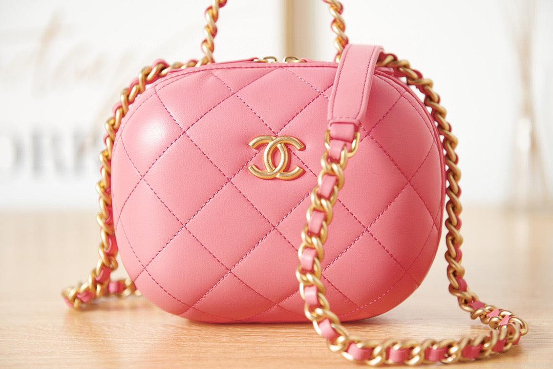 Chanel Small Vanity Case Lambskin gold-tone metal AS3066 pink