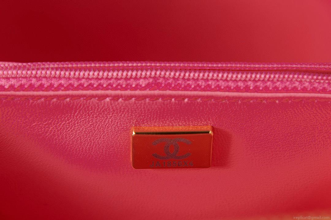 Chanel Small Vanity Case Lambskin gold-tone metal AS3066 pink