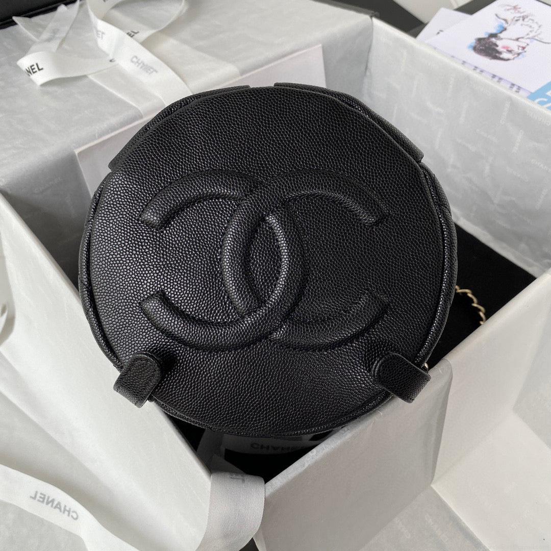 Chanel Backpack Calfskin AS3200 Black Gold