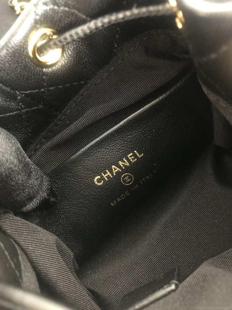Chanel AP2750 Bucket Bag Shoulder Bag Lambskin Black