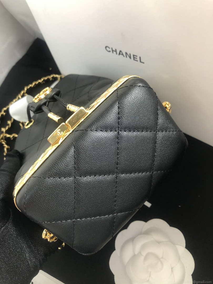 Chanel AP2750 Bucket Bag Shoulder Bag Lambskin Black