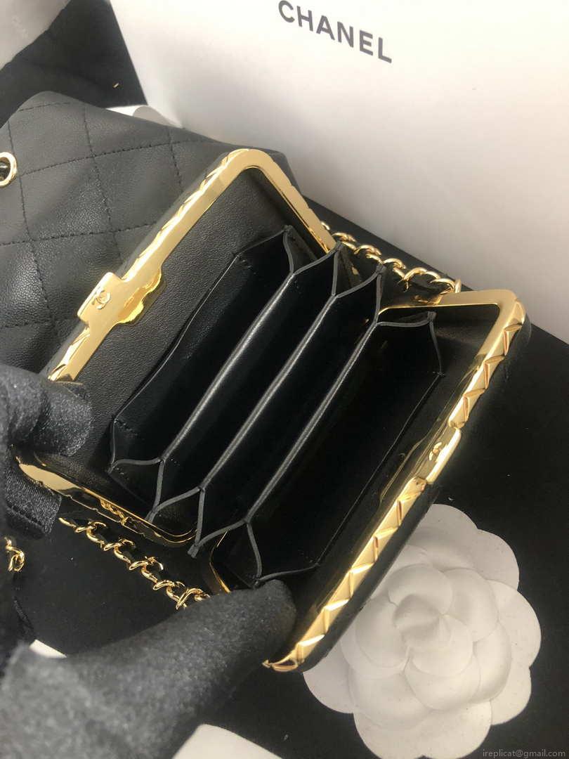 Chanel AP2750 Bucket Bag Shoulder Bag Lambskin Black
