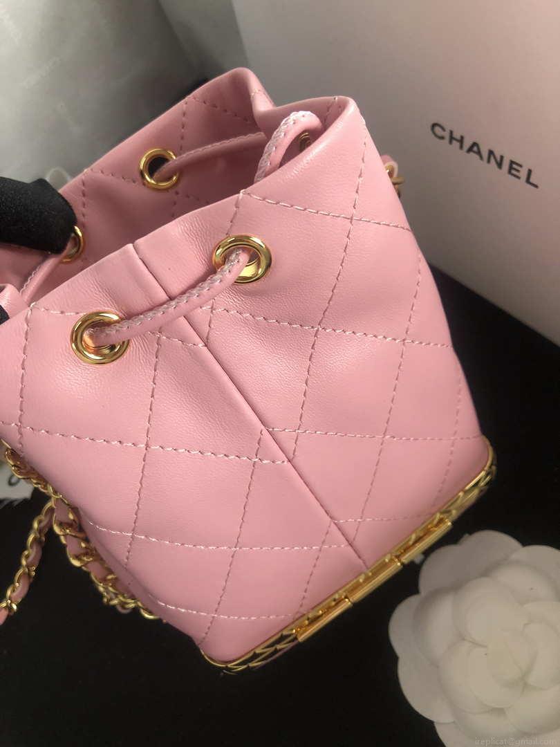 Chanel AP2750 Bucket Bag Shoulder Bag Lambskin Pink