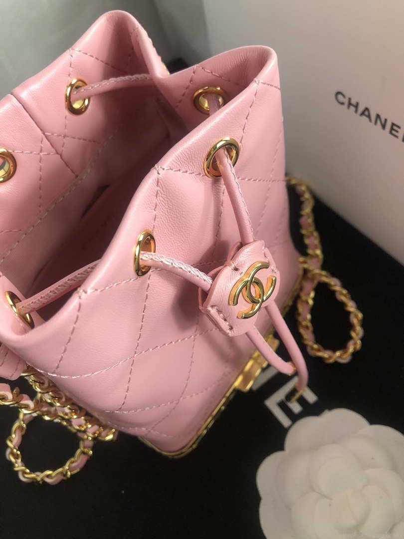 Chanel AP2750 Bucket Bag Shoulder Bag Lambskin Pink