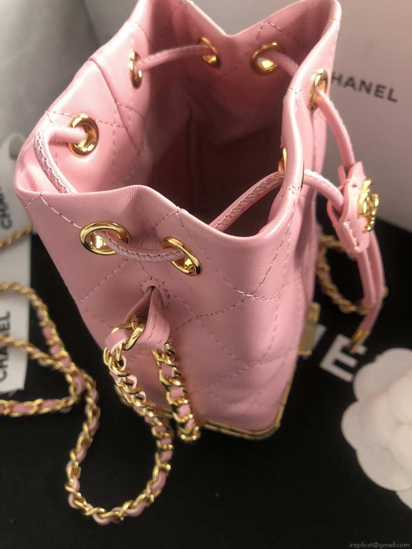 Chanel AP2750 Bucket Bag Shoulder Bag Lambskin Pink