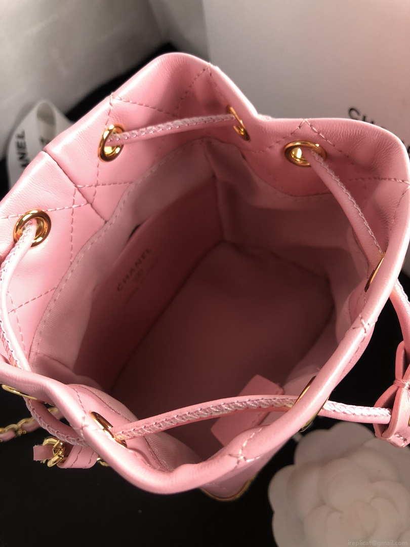 Chanel AP2750 Bucket Bag Shoulder Bag Lambskin Pink