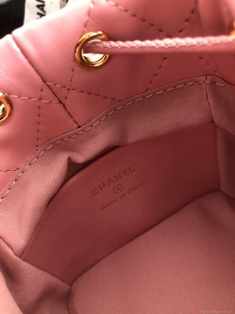 Chanel AP2750 Bucket Bag Shoulder Bag Lambskin Pink