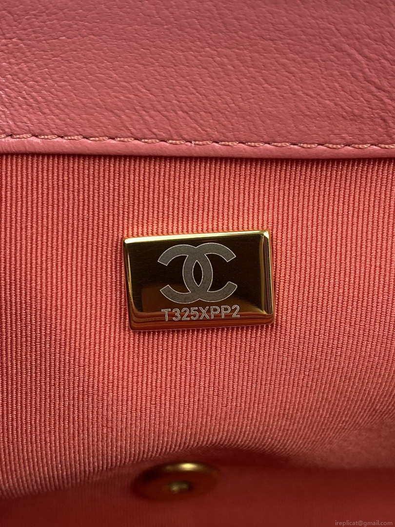 Chanel Mini Flap Bag Lambskin Gold-Tone Metal AS3213 Pink