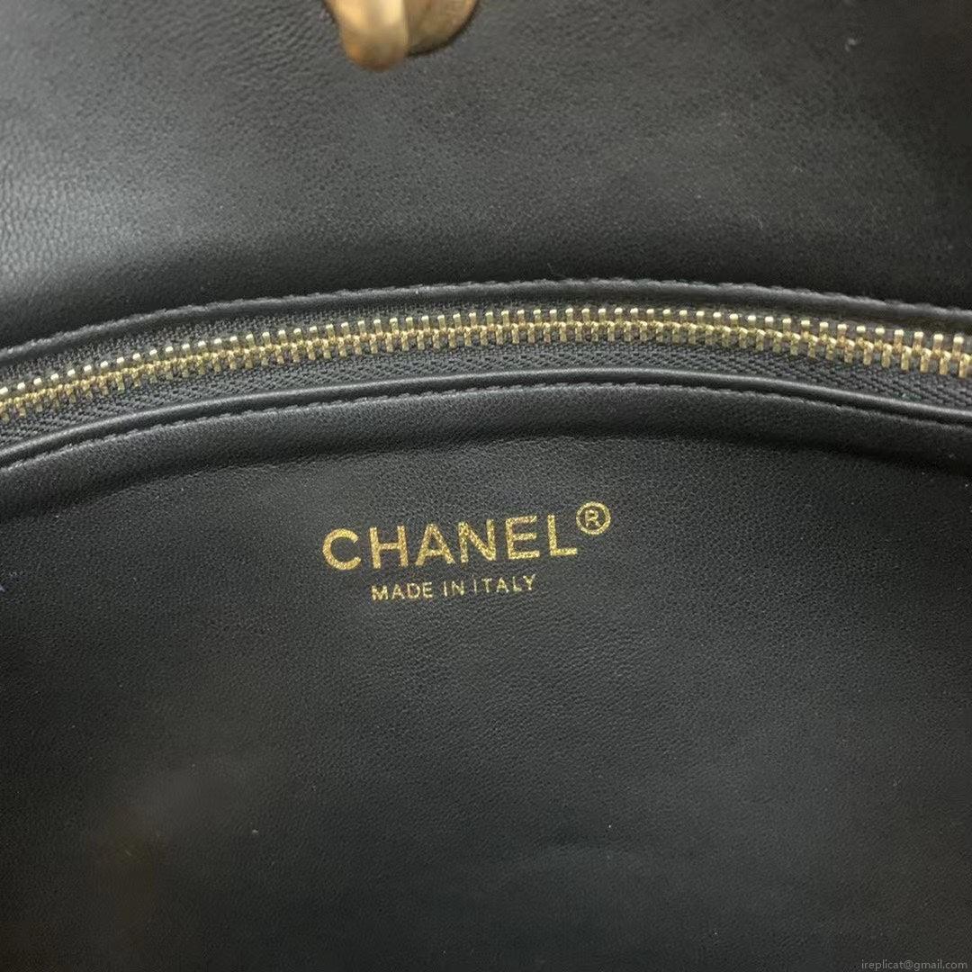 Chanel AS3128 Maxi Shopping Bag Calfskin In Black