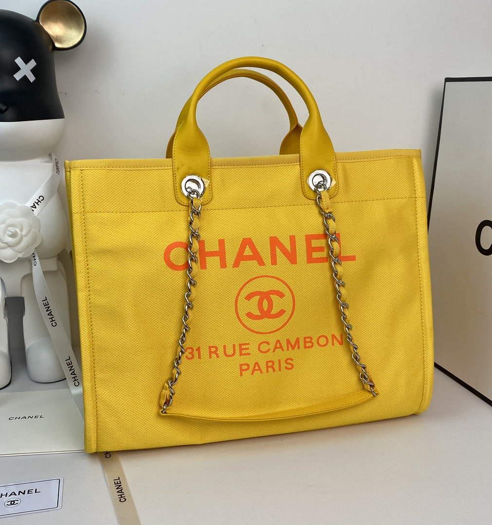 Chanel A66941 Large Shopping Bag A93786 Clothing Yellow