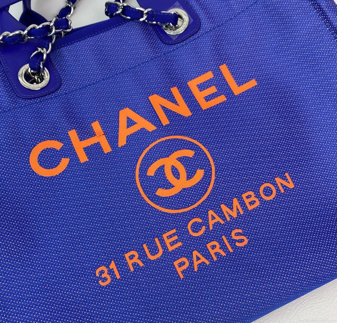 Chanel A66941 Large Shopping Bag A93786 Clothing Blue