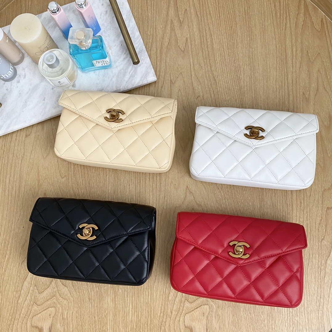Chanel A99009 Waist bag Lambskin gold Black