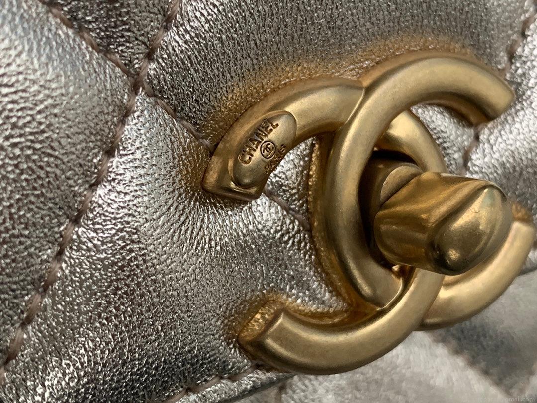 Chanel Small Flap Bag Lambskin AS3241 Gold