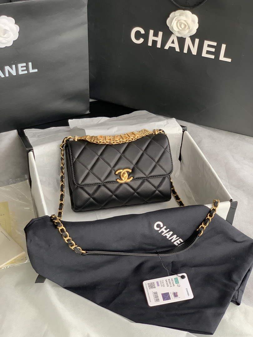 Chanel Small Flap Bag Lambskin AS3240 Black