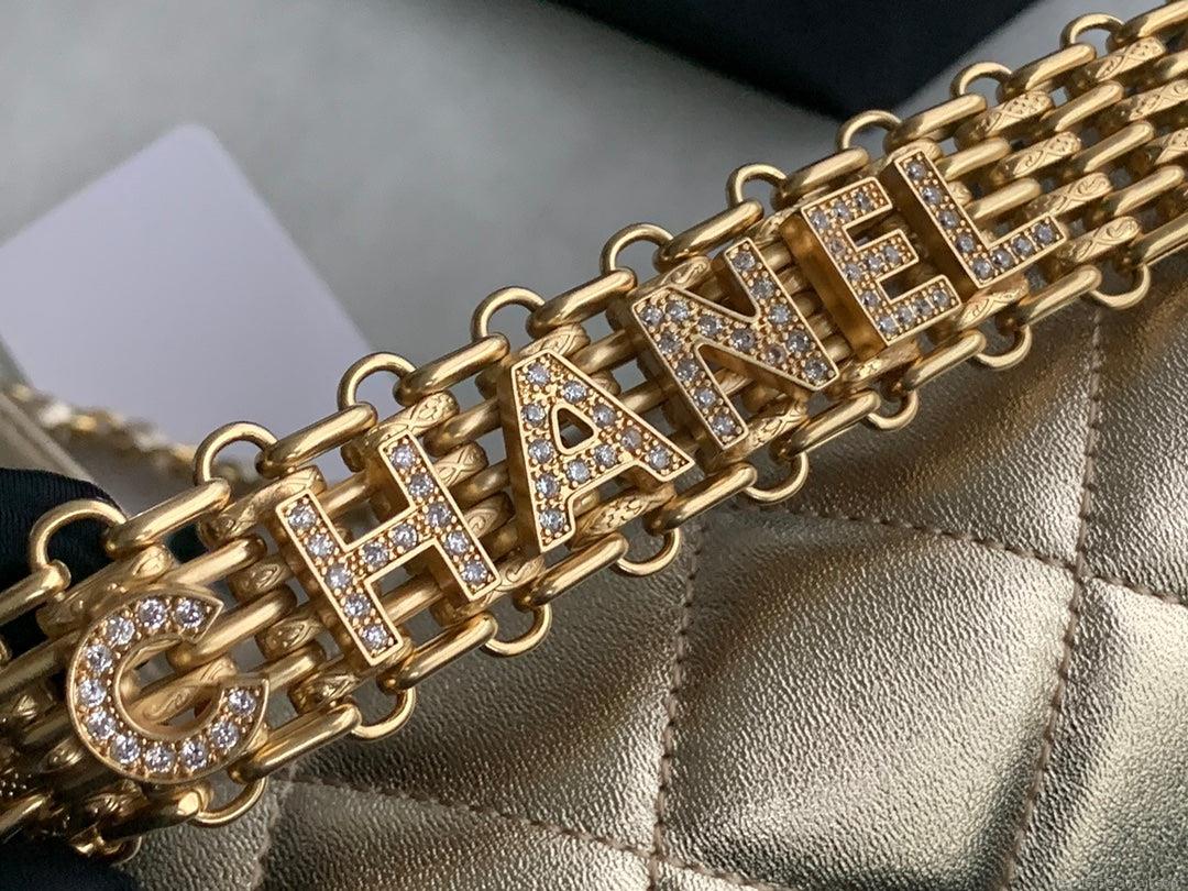 Chanel Small Flap Bag Lambskin AS3240 Gold