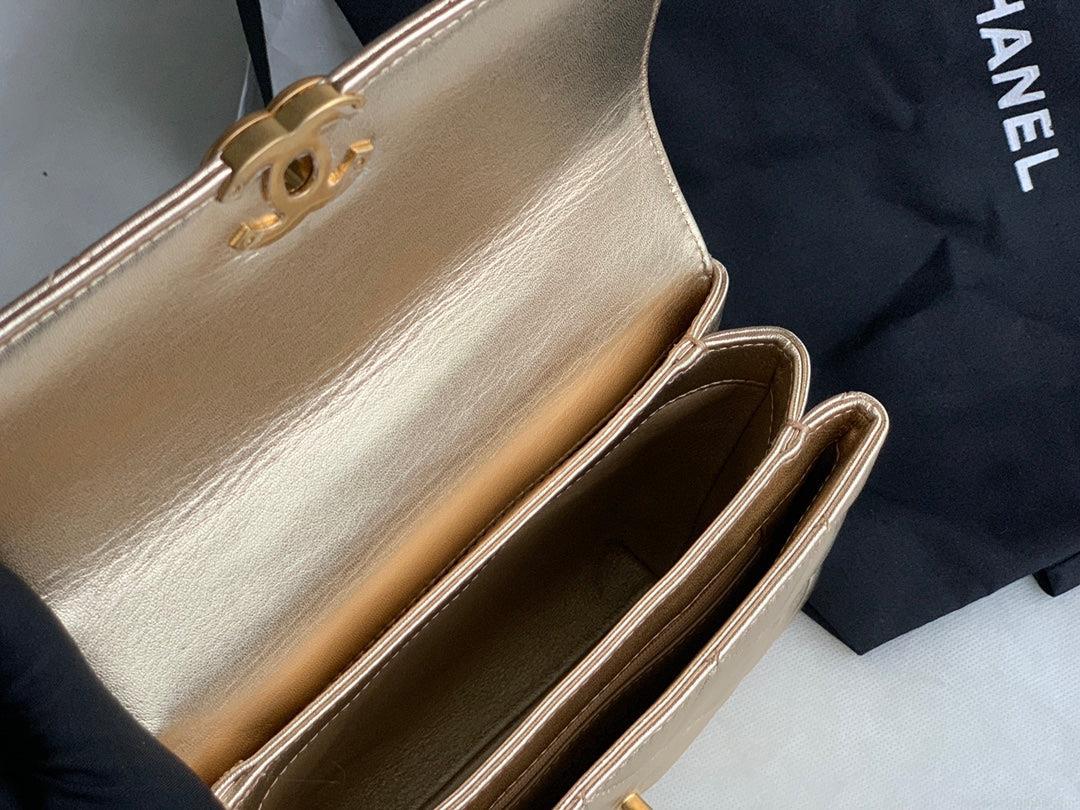 Chanel Small Flap Bag Lambskin AS3240 Gold