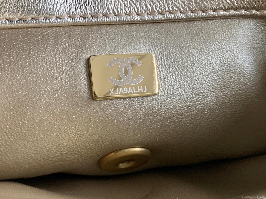 Chanel Small Flap Bag Lambskin AS3240 Gold